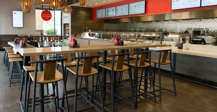 modern interior view of Panda Express