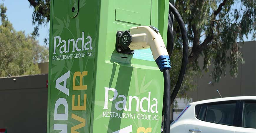 Electric car charging station